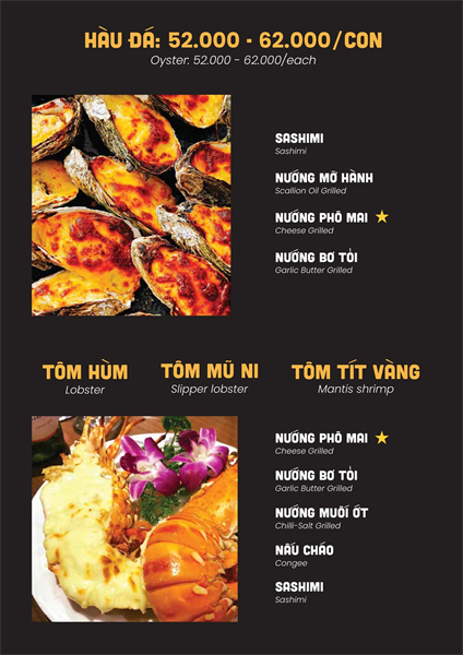 Menu Nhà hàng hải sản cơm niêu Vuông Tròn11
